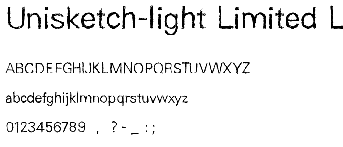 Unisketch-light_limited Light font